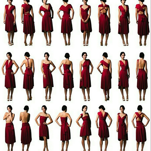 Transformer Black Maxi Dress Infinity Bridesmaid - Picture 4 of 4