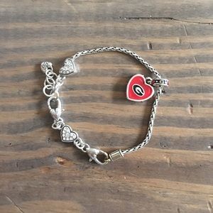 Brighton charm bracelet with (removable) UGA charm