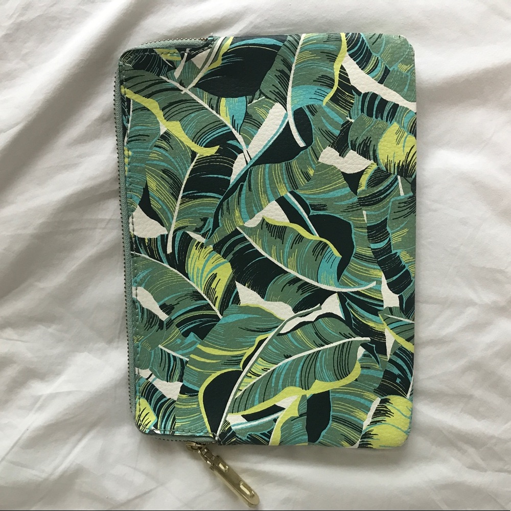 Palm Print Clutch
