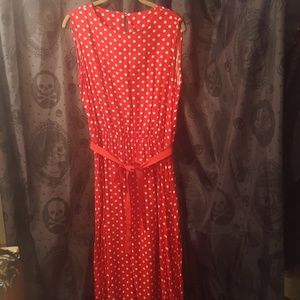 Polka dot A-line dress