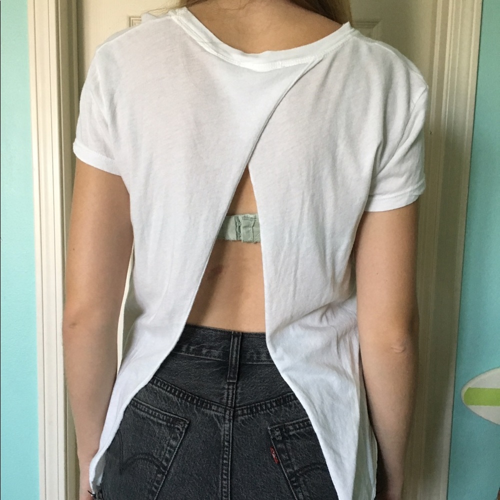 Brandy Melville open-back white tee