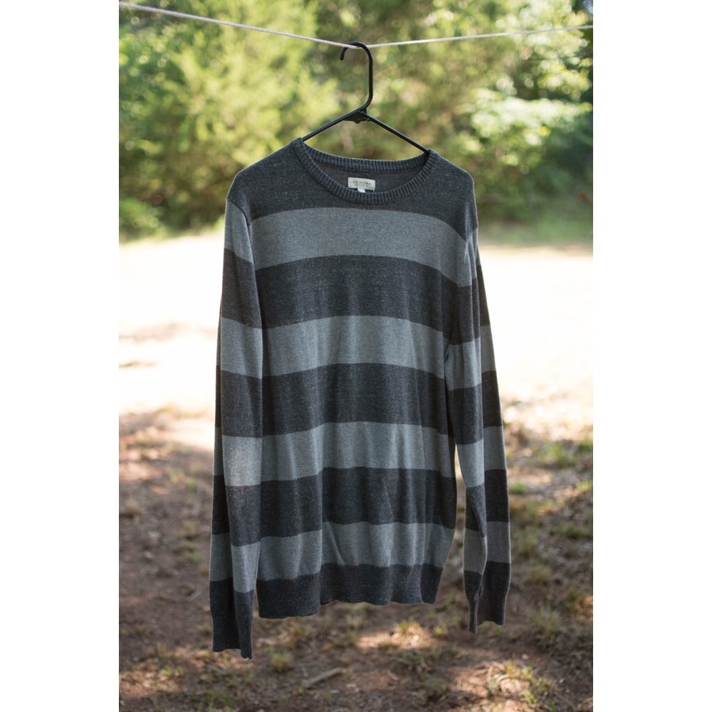 Gray Striped Sweater