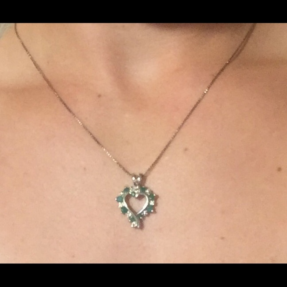 Sterling silver heart necklace