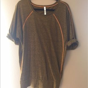 Fluxus mustard dolman sleeve top