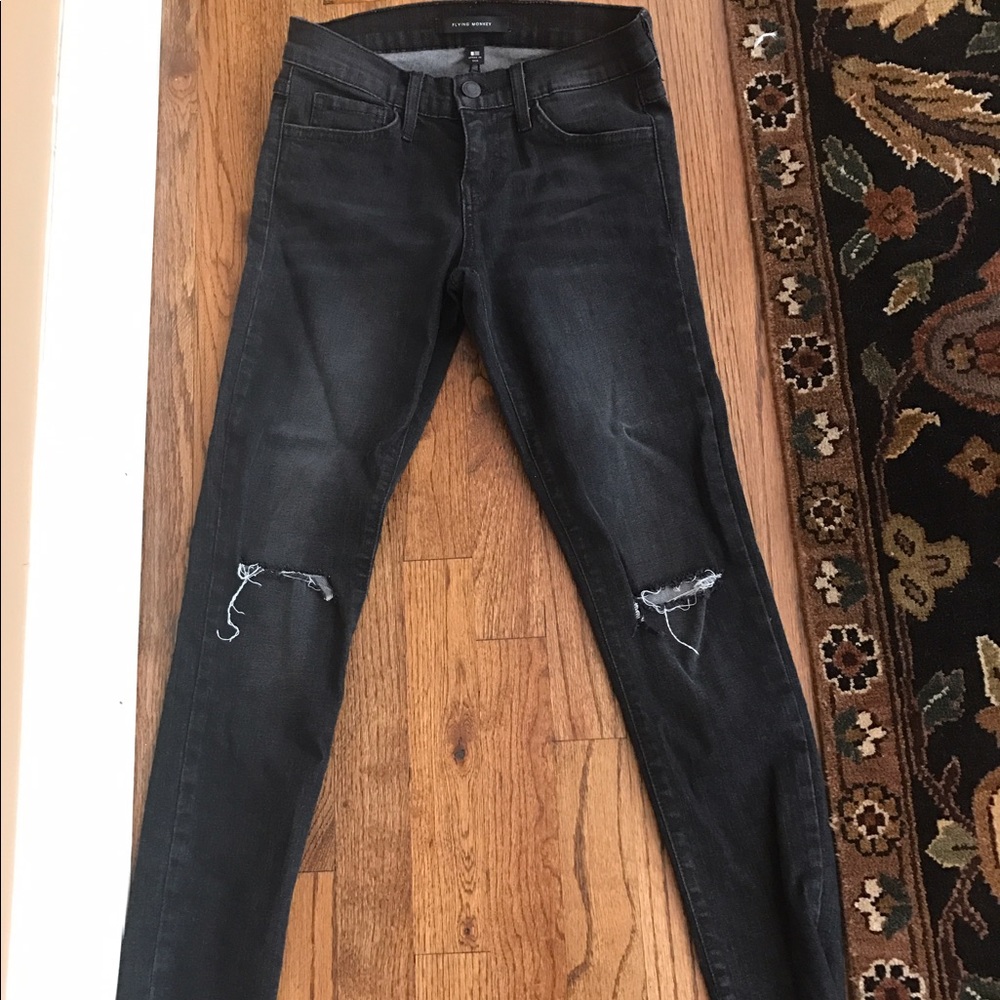 Gray flying monkey jeans.