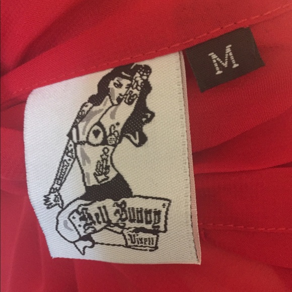 NWT Vintage Chiffon Pussy Bow Blouse by Hell Bunny - Picture 4 of 4