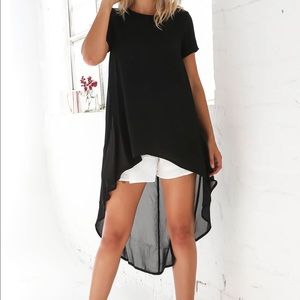 Sheer High-Low top. Never worn size M