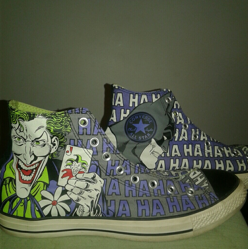 Limited Edition  Batman & Joker Converse Size 12