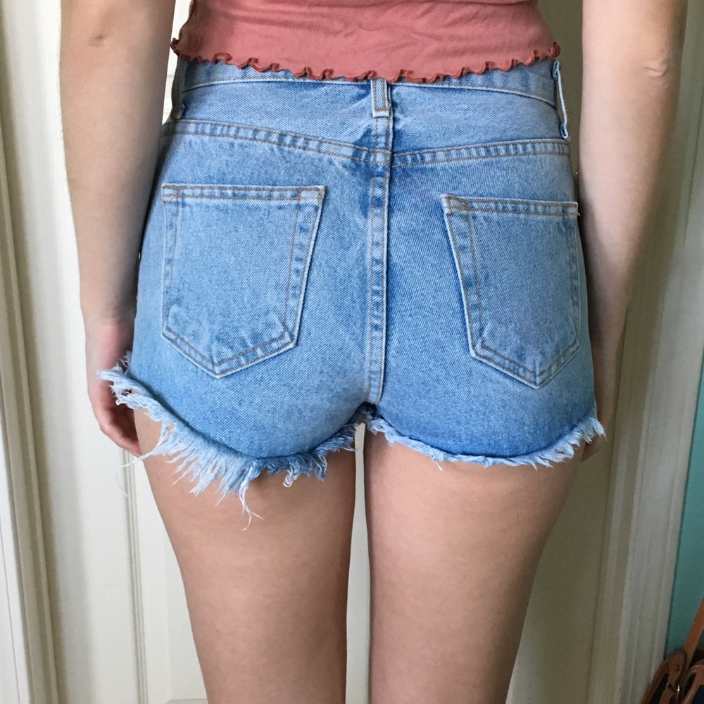 Brandy Melville light/medium wash shorts