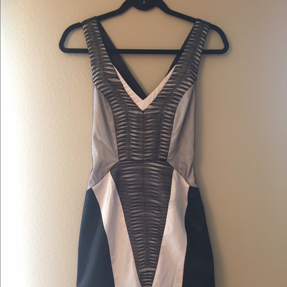 Minuet blush and black dress