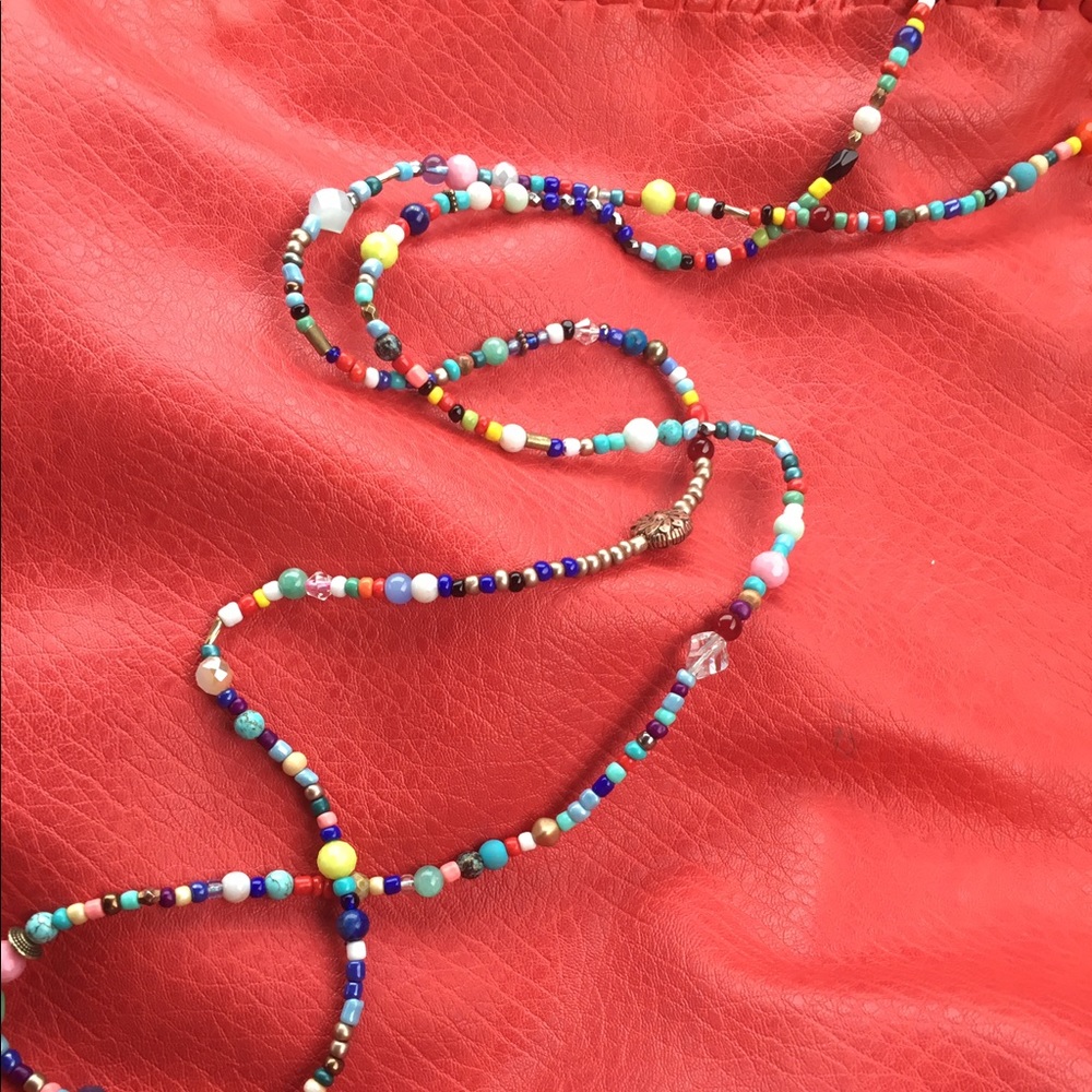Multicolored long necklace