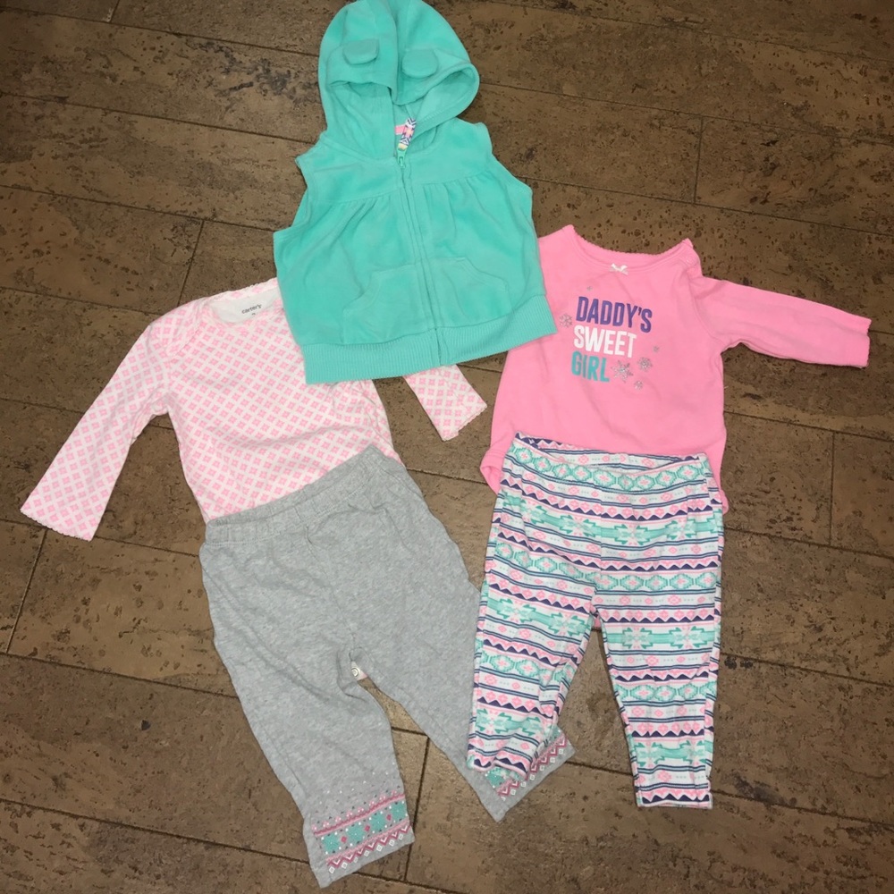 Carter's 3 month 5 piece outfit set