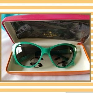 NWOT - Kate Spade Teal Della Cat-eye Sunglasses