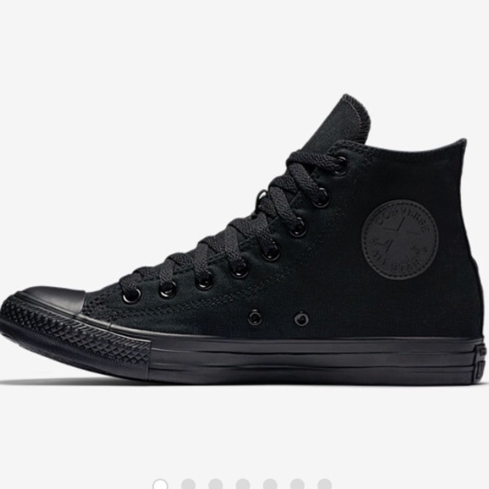 Converse high top all black on black shoes