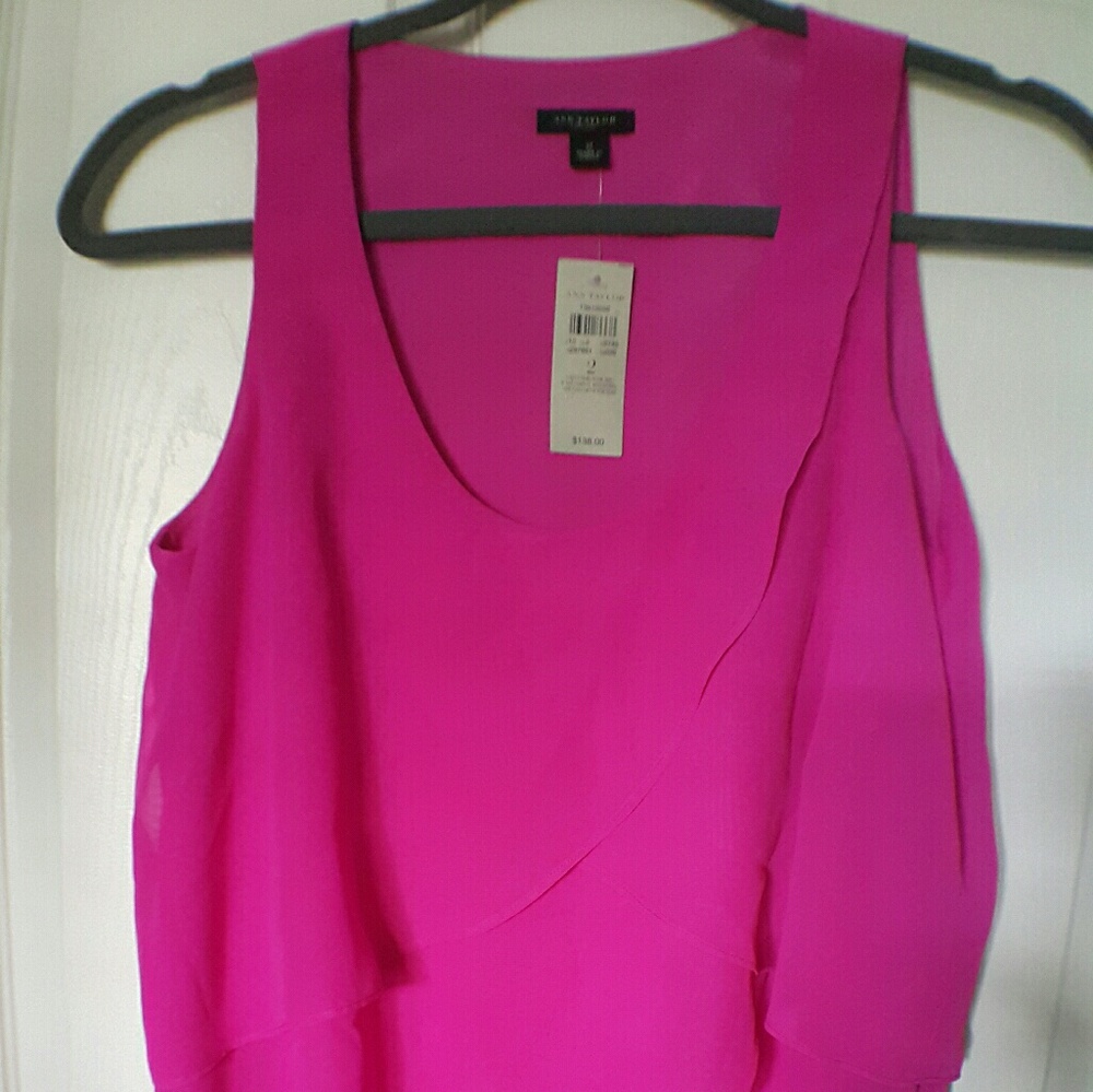 DONATED-Ann Taylor Sleeveless Layered Shift Dress