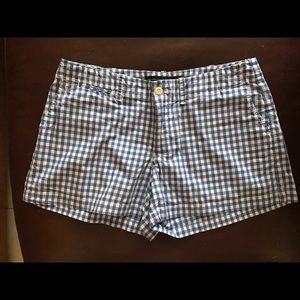 Blue Gingham Polo shorts