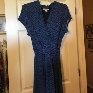 Blue wrap dress