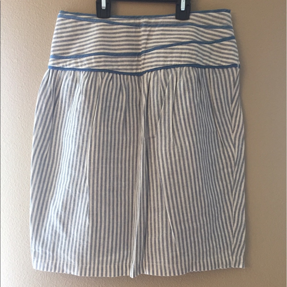 Hype blue and white nautical style pencil skirt