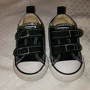 **SOLD*Converse All Star double Velcro Black shoes