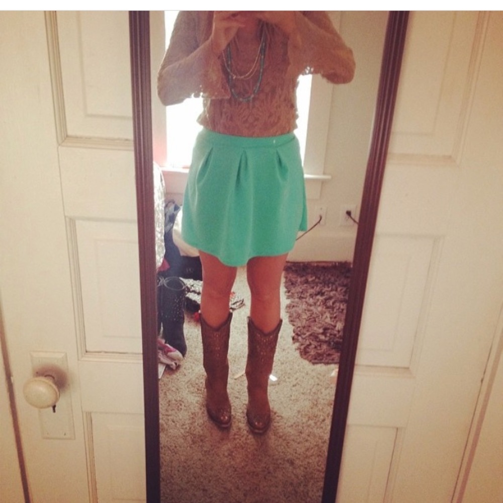 Teal skirt