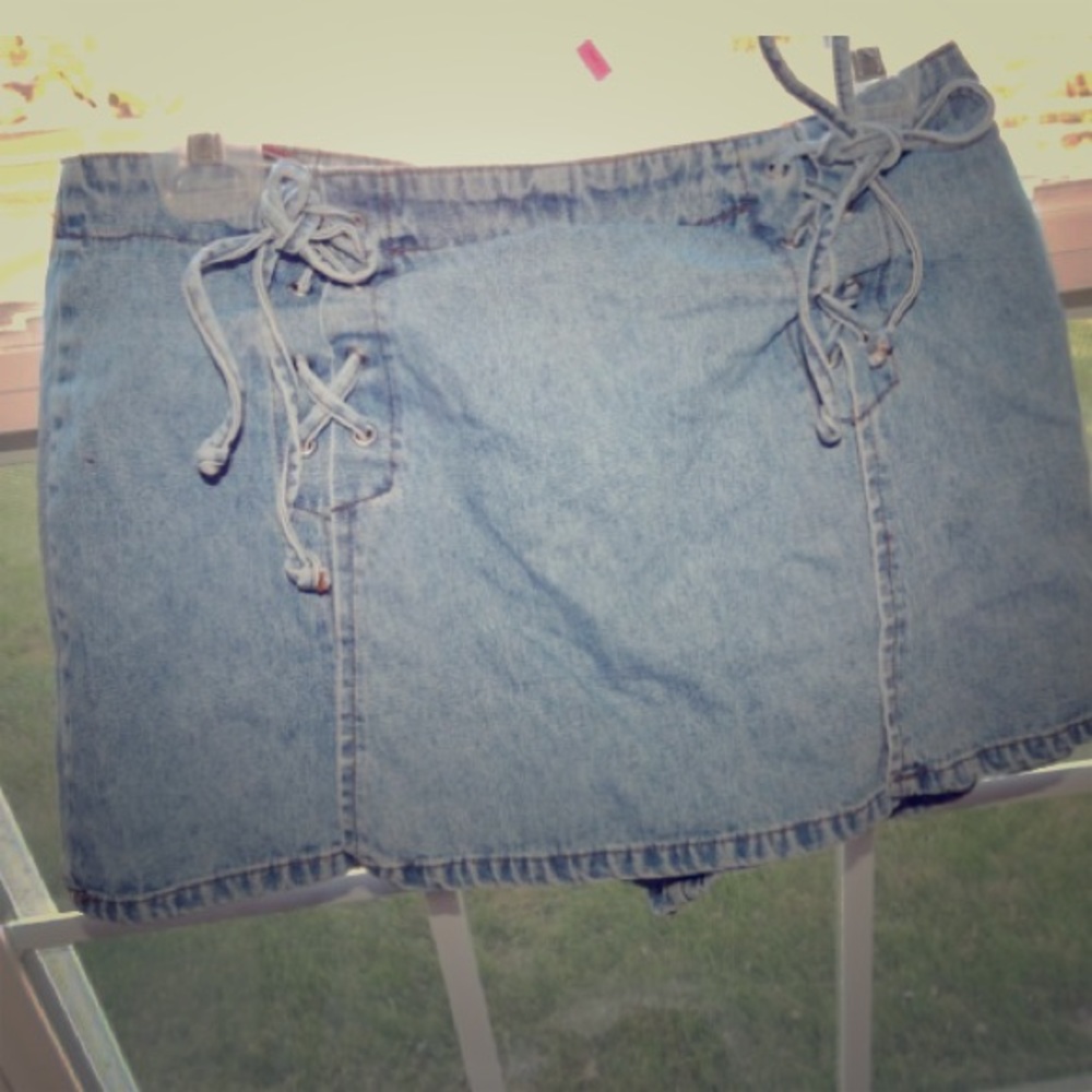 Denim skort