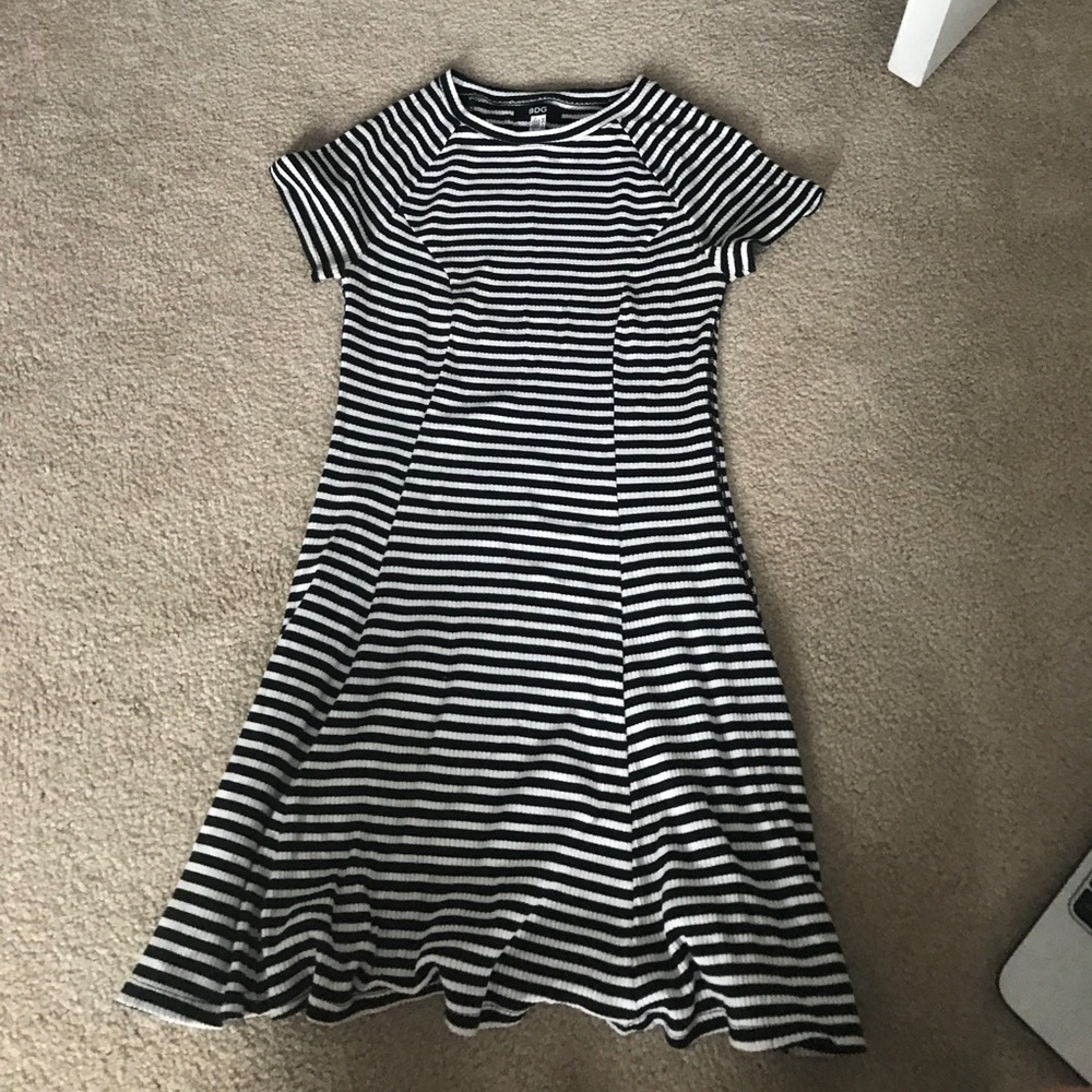 striped skater dress
