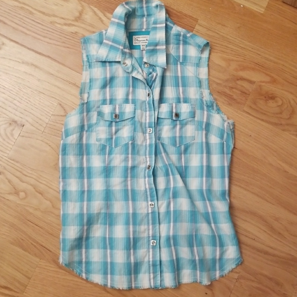 Forever 21 Brand Cut off flannel shirt (plaid)