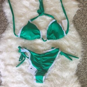 Love By Lola Green Lace Bikini Beach Bunny Style