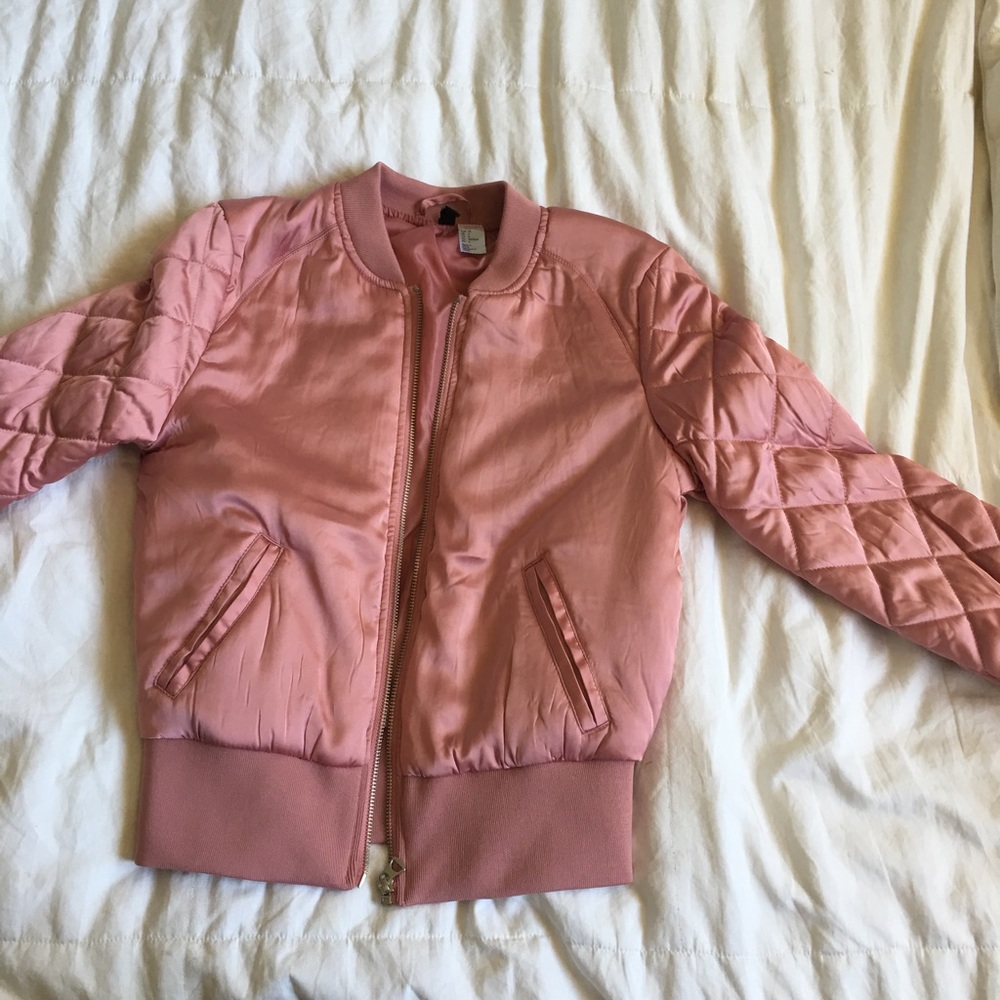 💕CUTE METALLIC PINK BOMBER JACKET💕