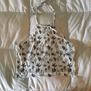 cute lil cactus crop top