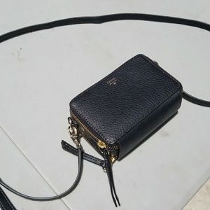 Fossil black mini east west crossbody wallet