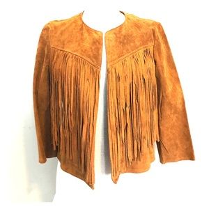 Forever 21 NWT Vegan Suede Fringe Jacket