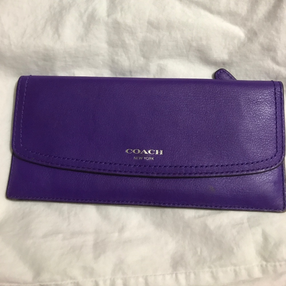 Coach slim leather wallet