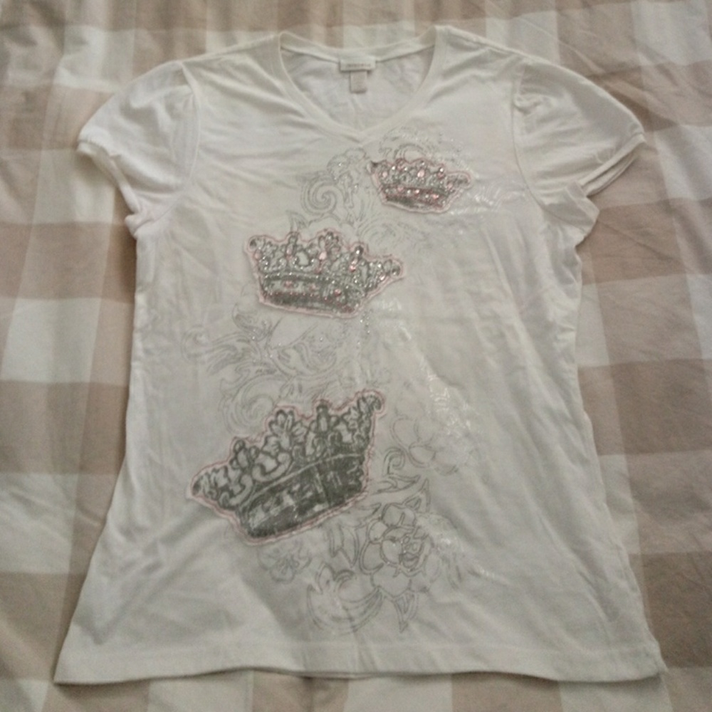 White Decaled T-Shirt