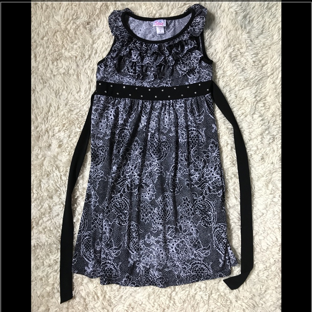 Black Print Dress