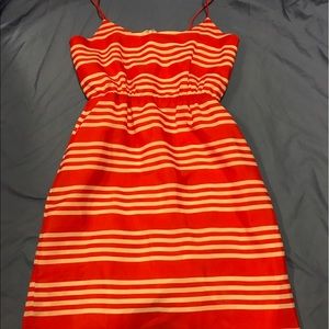 J. Crew Orange Striped Dress Size 2