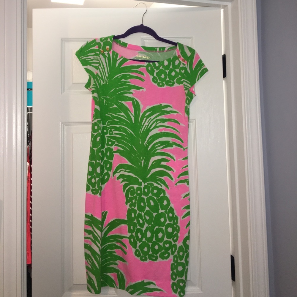 Lilly Pulitzer Pink Pout Flamenco Cotton Dress
