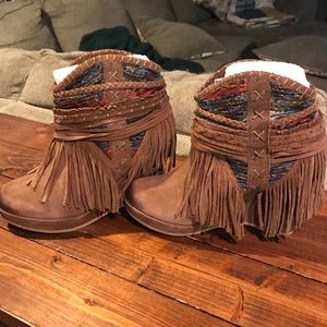 Naughty Monkey Fringe booties