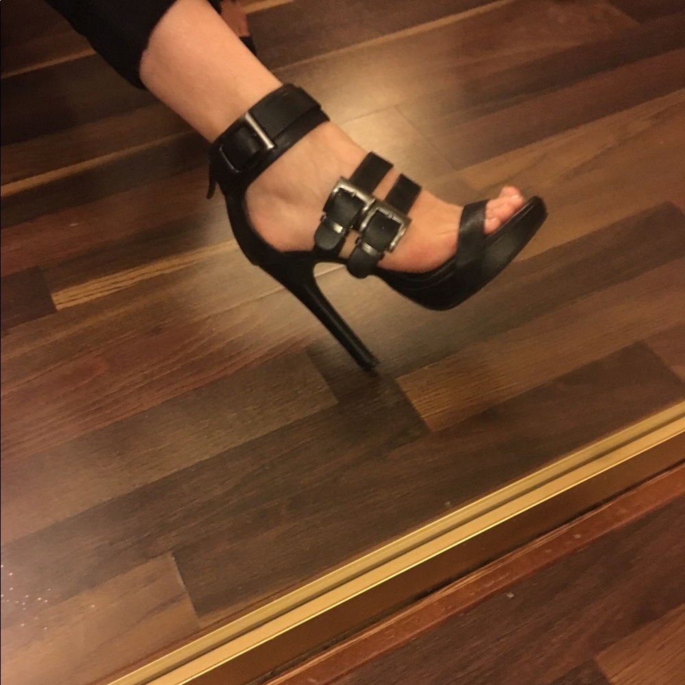 Strappy buckle heels
