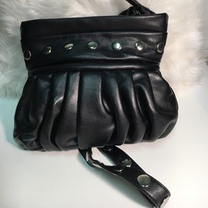 Pleated Leather Crossbody