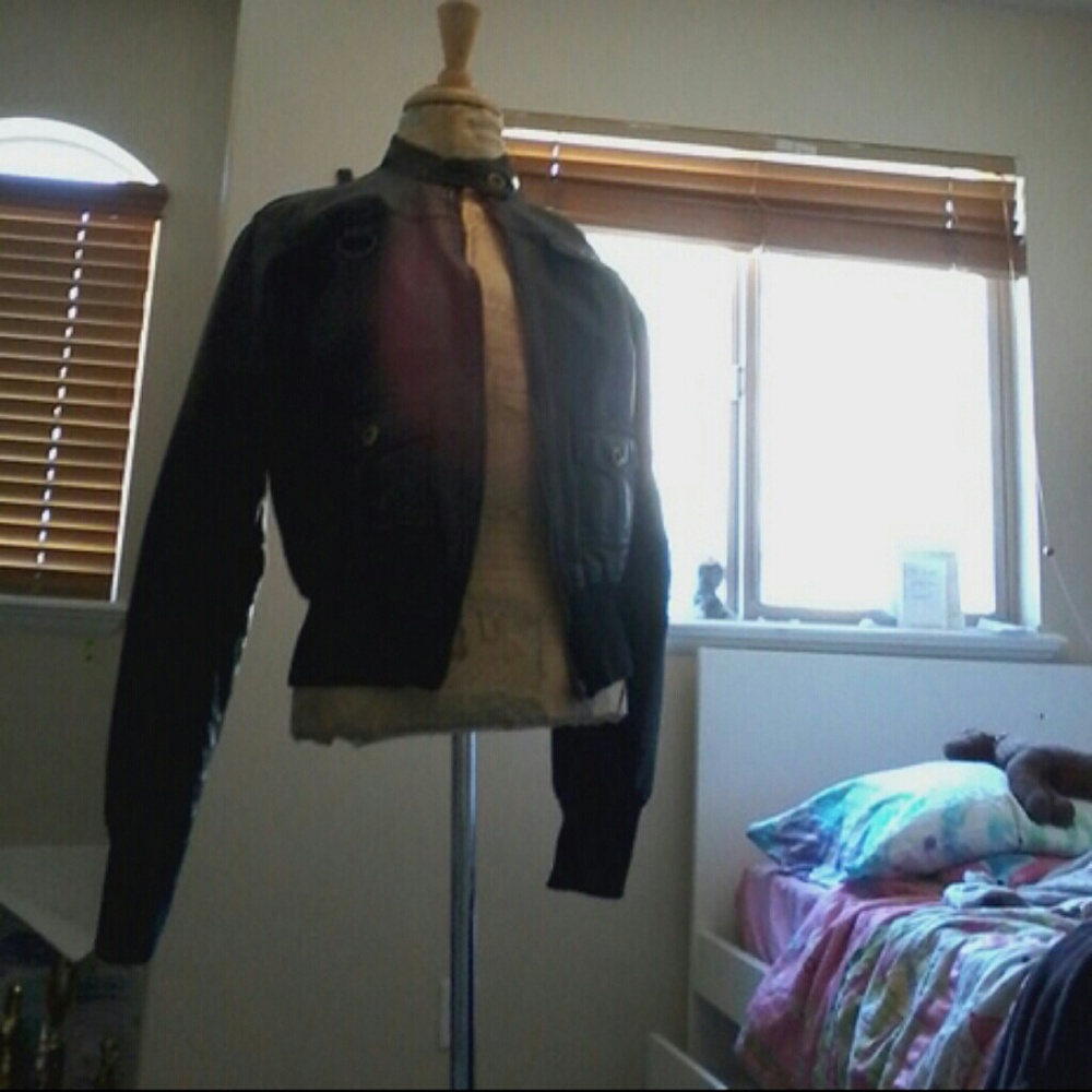 Say what? Faux lether jacket