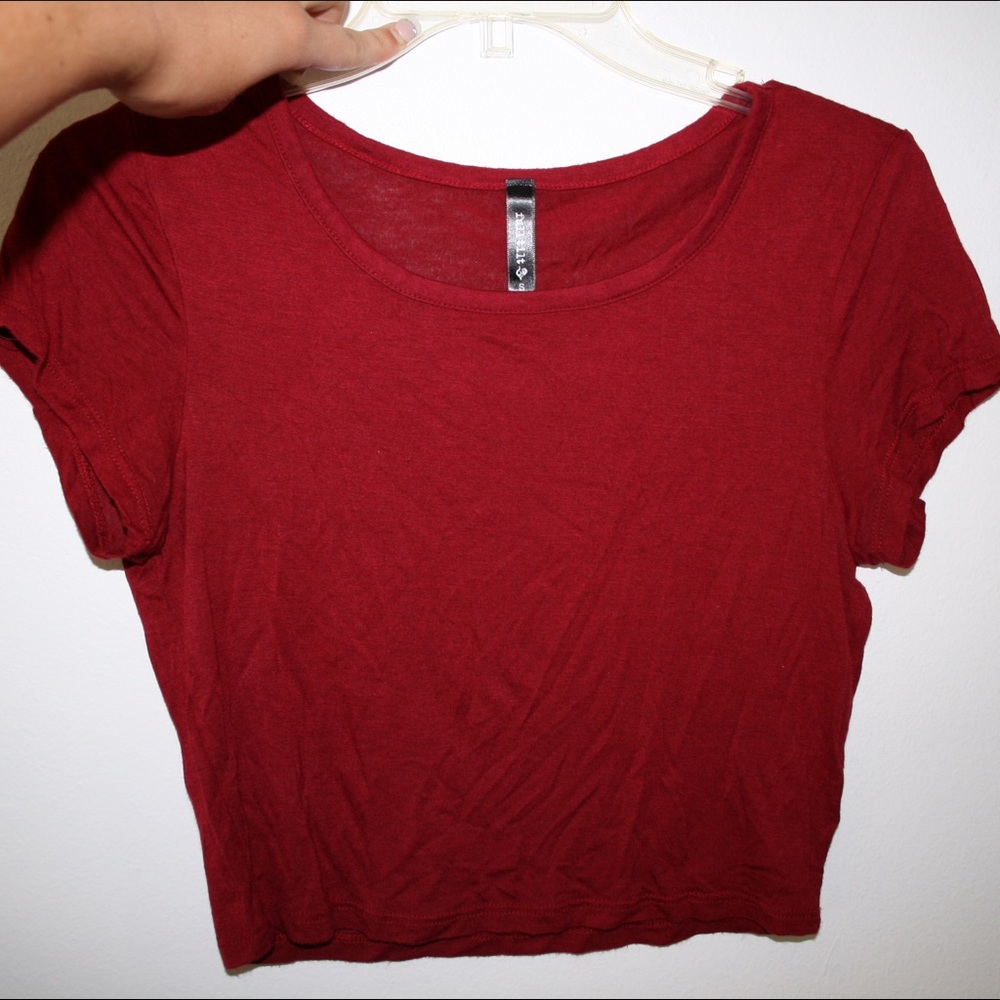 SOLD ON MERCARI Full Tilt Red Crop Top Shirt