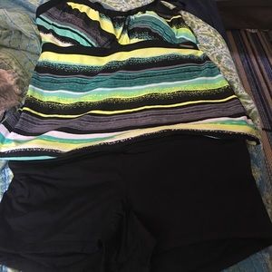 Tankini and shorts