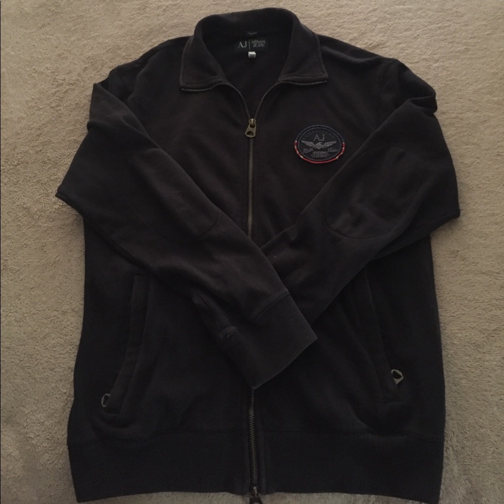 Black zippered sweater from AJ, Armani Jeans