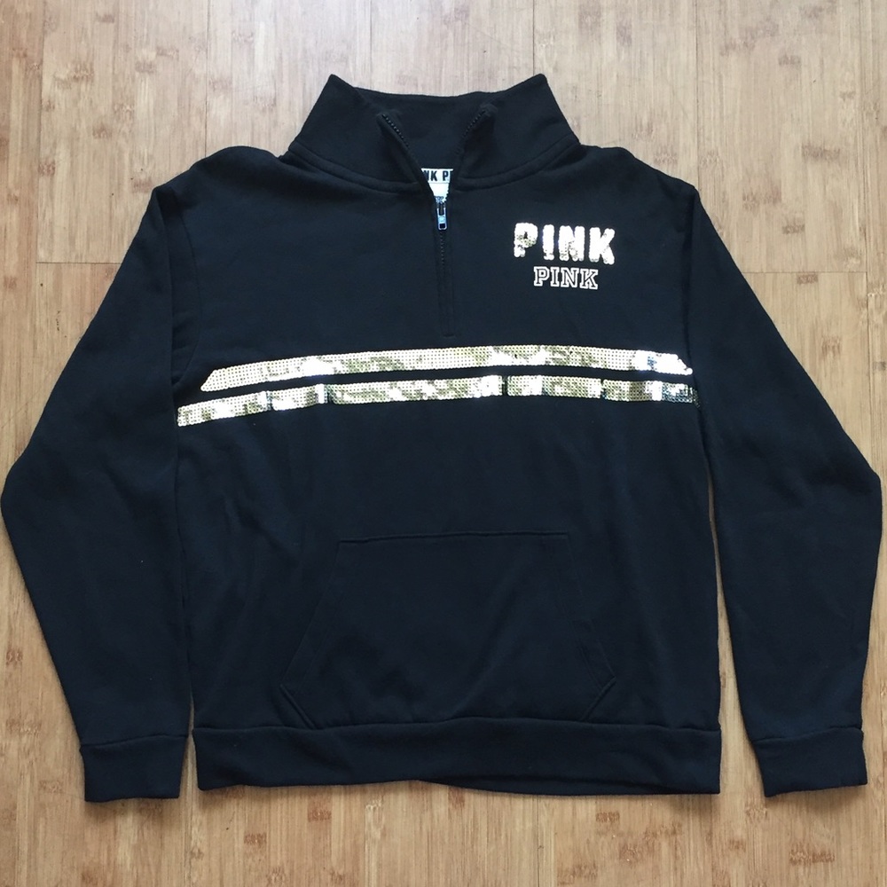 RARE Pink Victoria's Secret Sequin crew neck