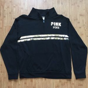 RARE Pink Victoria's Secret Sequin crew neck