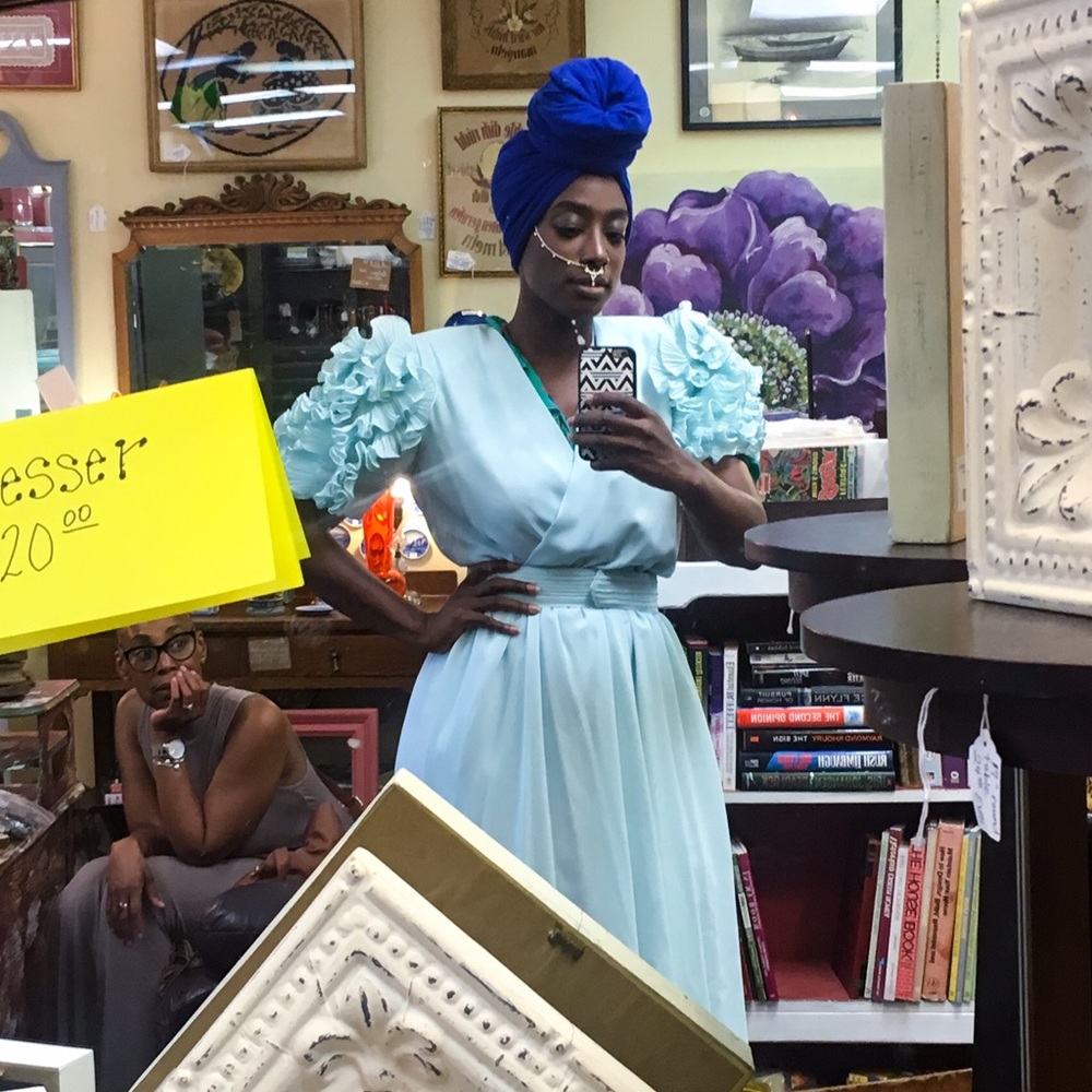 Ornamental Sleeve Vintage Dress