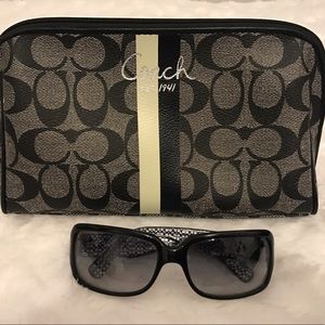 2-for-1 NWOT COACH make up + sunglasses combo