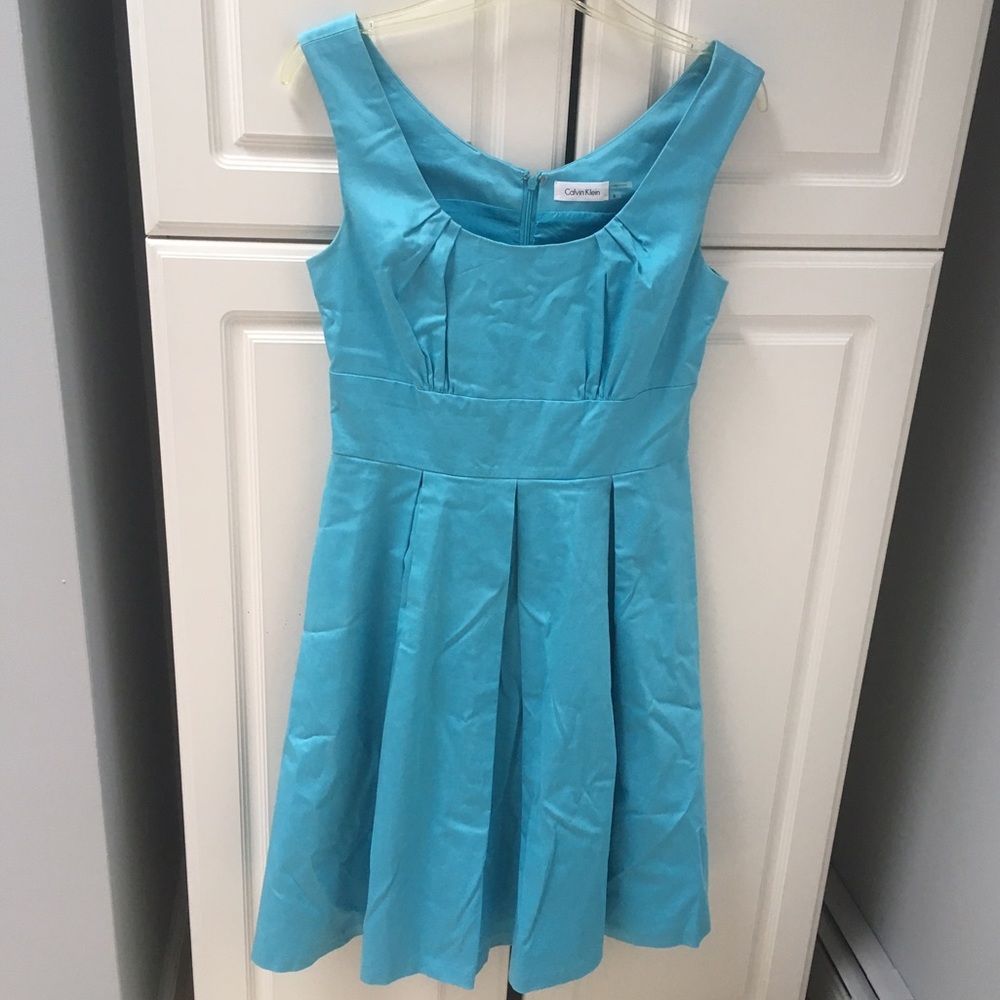 Calvin Klein A -Line Blue Dress 4
