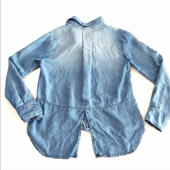 anthropologie Cloth and Stone Chambray Top - Picture 4 of 5